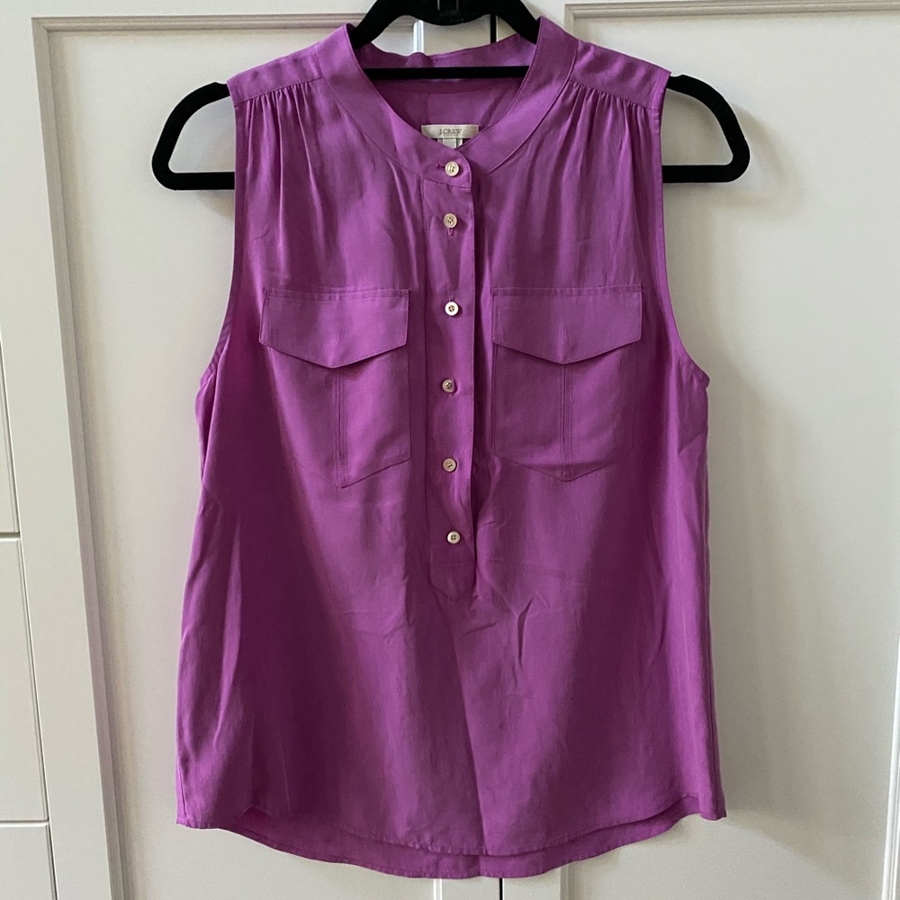 J. Crew 100% Silk Sleeveless Blouse